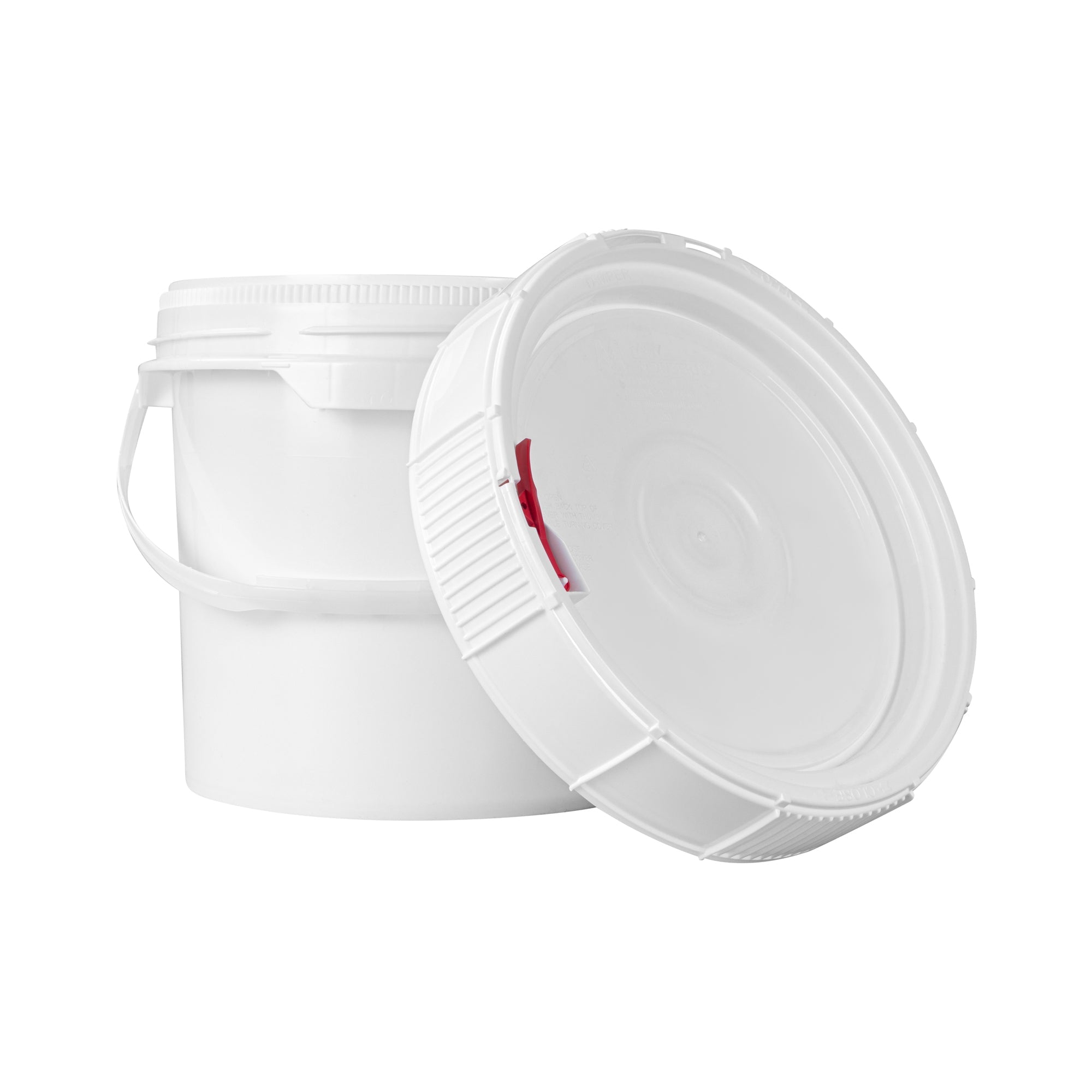 Met Lux Round White Plastic Screw Top Lid - For 3.5 & 5 gal Pail, Tamper-Evident, UN Rated - 11 1/4" x 11 1/4" x 2 1/2" - 1 count box