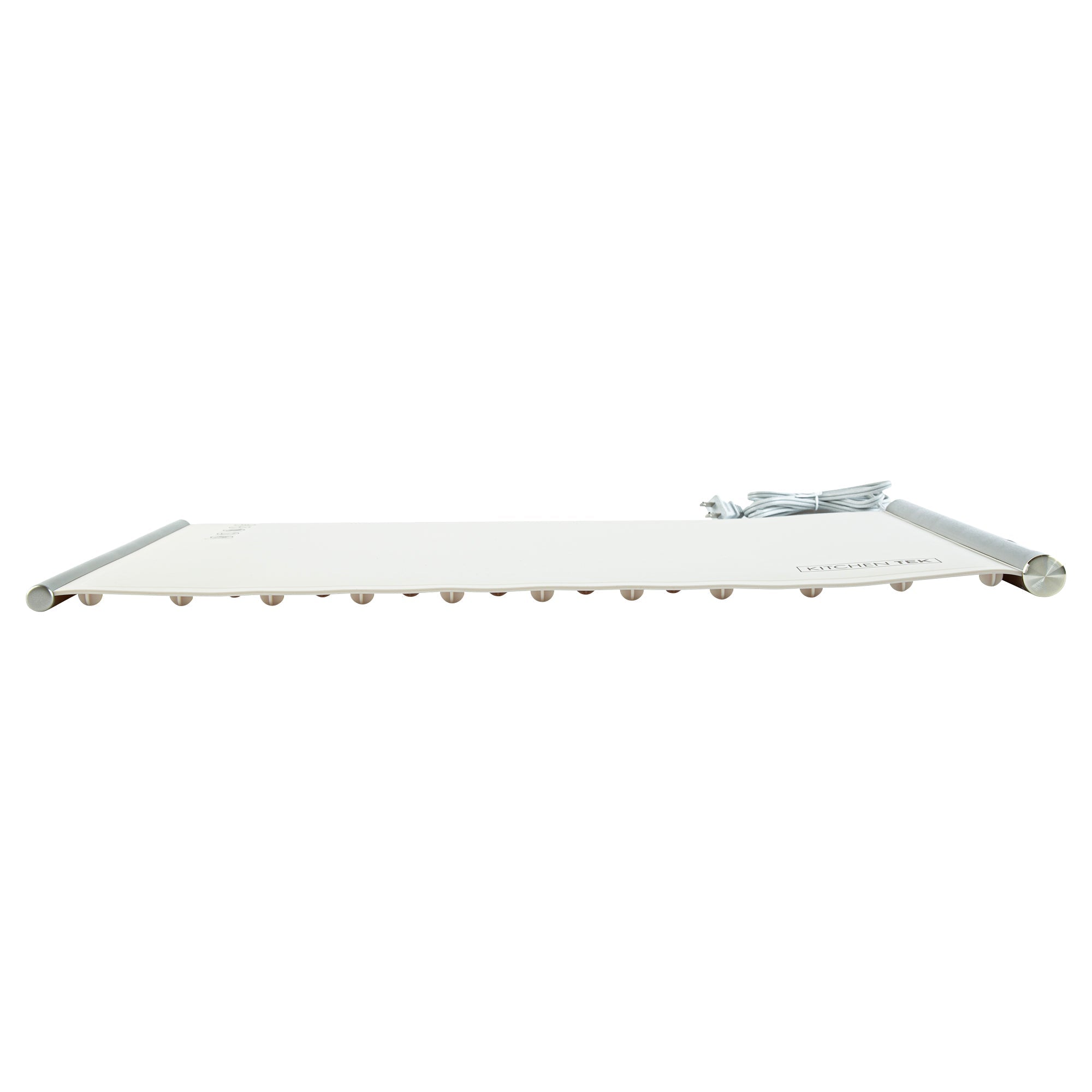 Kitchen Tek Beige Silicone Food Warmer Mat - 120V, Adjustable Temperature, Roll Up - 26 1/4" x 16 3/4" x 1" - 1 count box