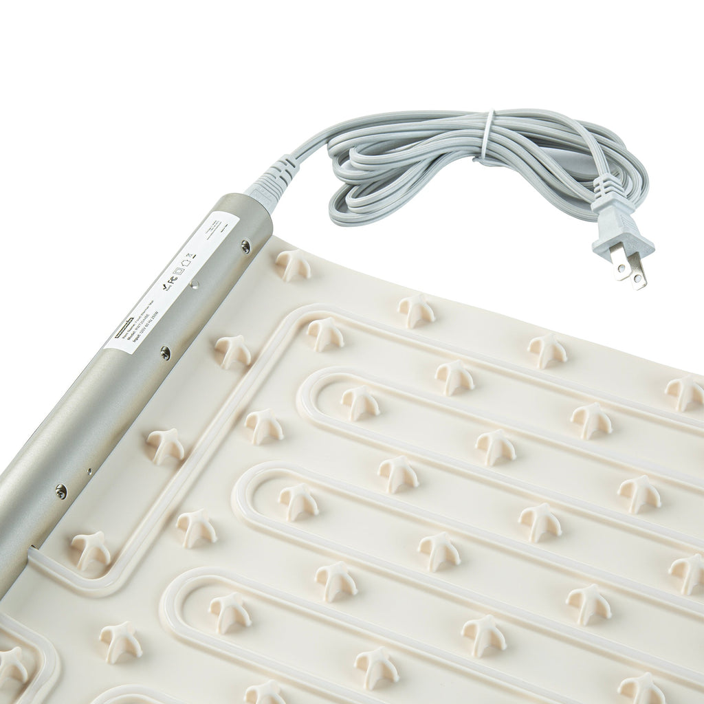 Kitchen Tek Beige Silicone Food Warmer Mat - 120V, Adjustable Temperature, Roll Up - 26 1/4" x 16 3/4" x 1" - 1 count box