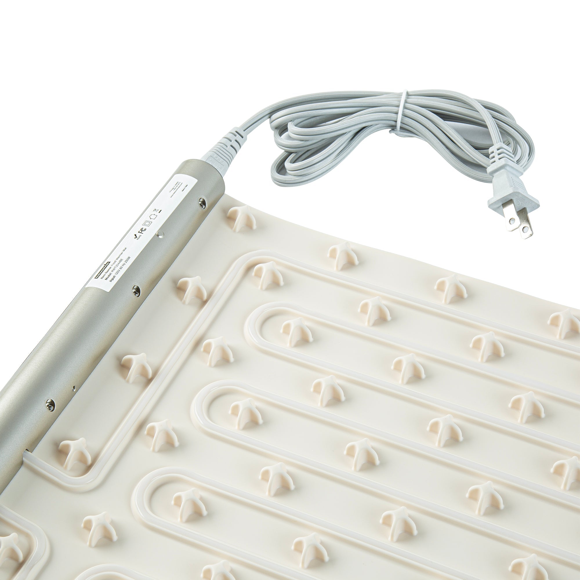 Kitchen Tek Beige Silicone Food Warmer Mat - 120V, Adjustable Temperature, Roll Up - 26 1/4" x 16 3/4" x 1" - 1 count box