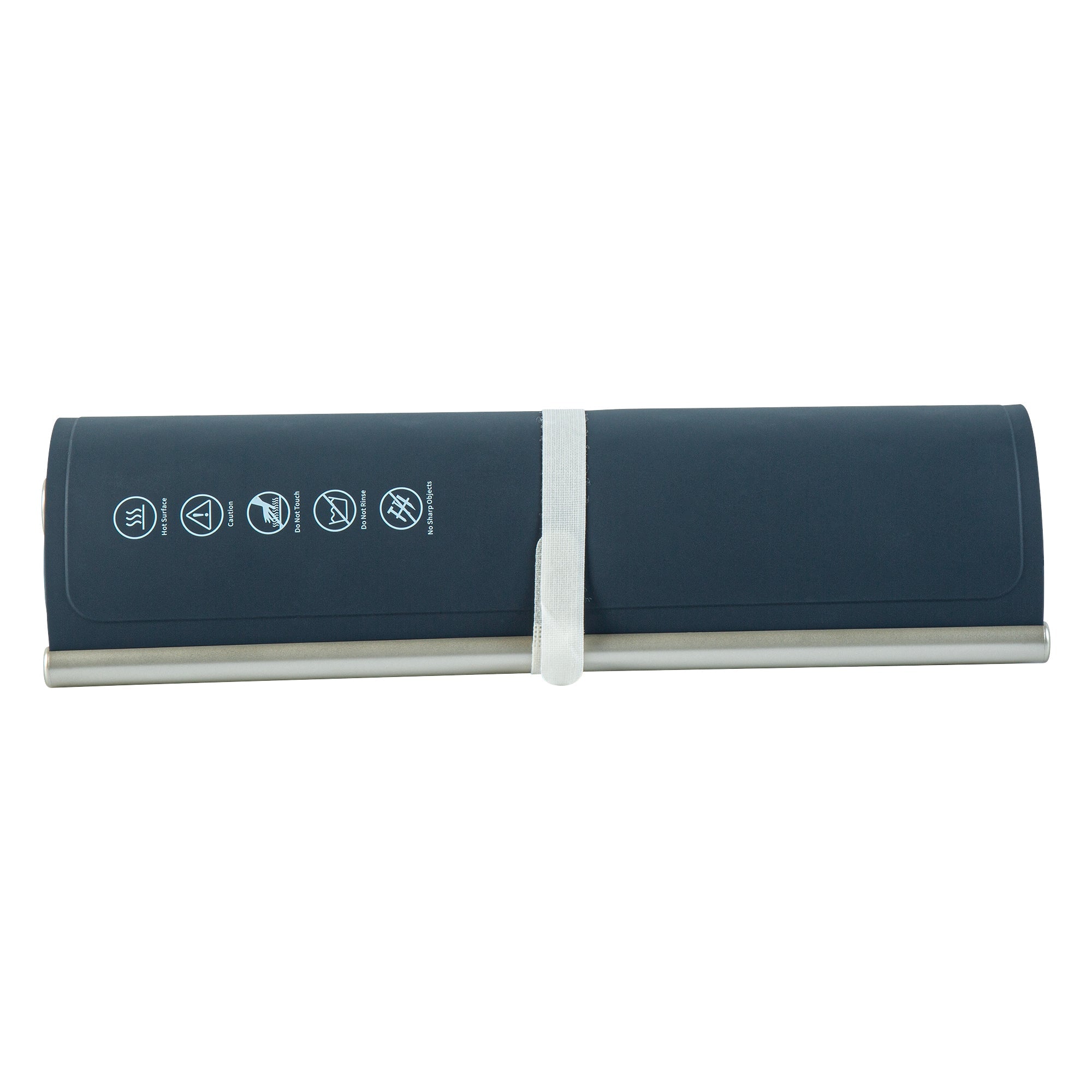 Kitchen Tek Dark Blue Silicone Food Warmer Mat - 120V, Adjustable Temperature, Roll Up - 26 1/4" x 16 3/4" x 1" - 1 count box