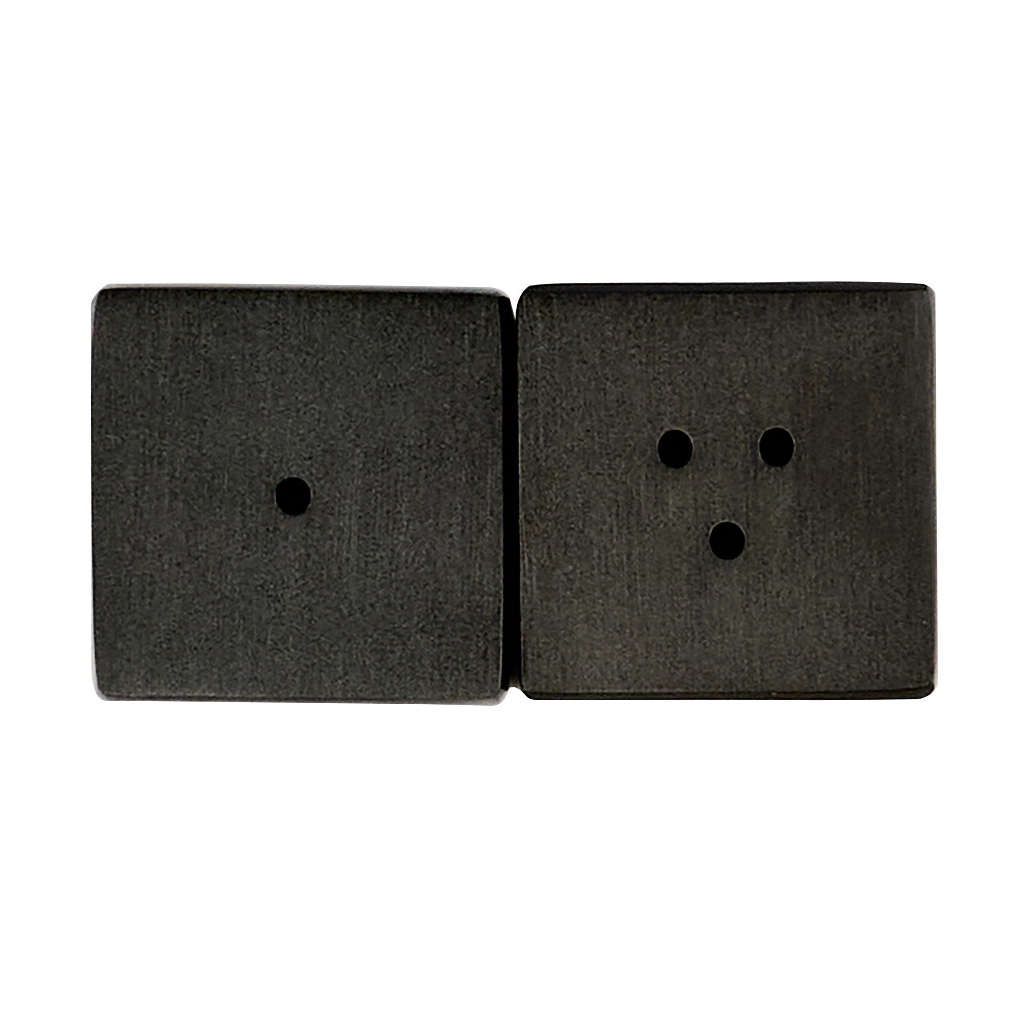 Chef 101 2 oz Black Stainless Steel Rectangular Salt And Pepper Shaker Set - 1" x 1" x 3 1/4" - 1 count box