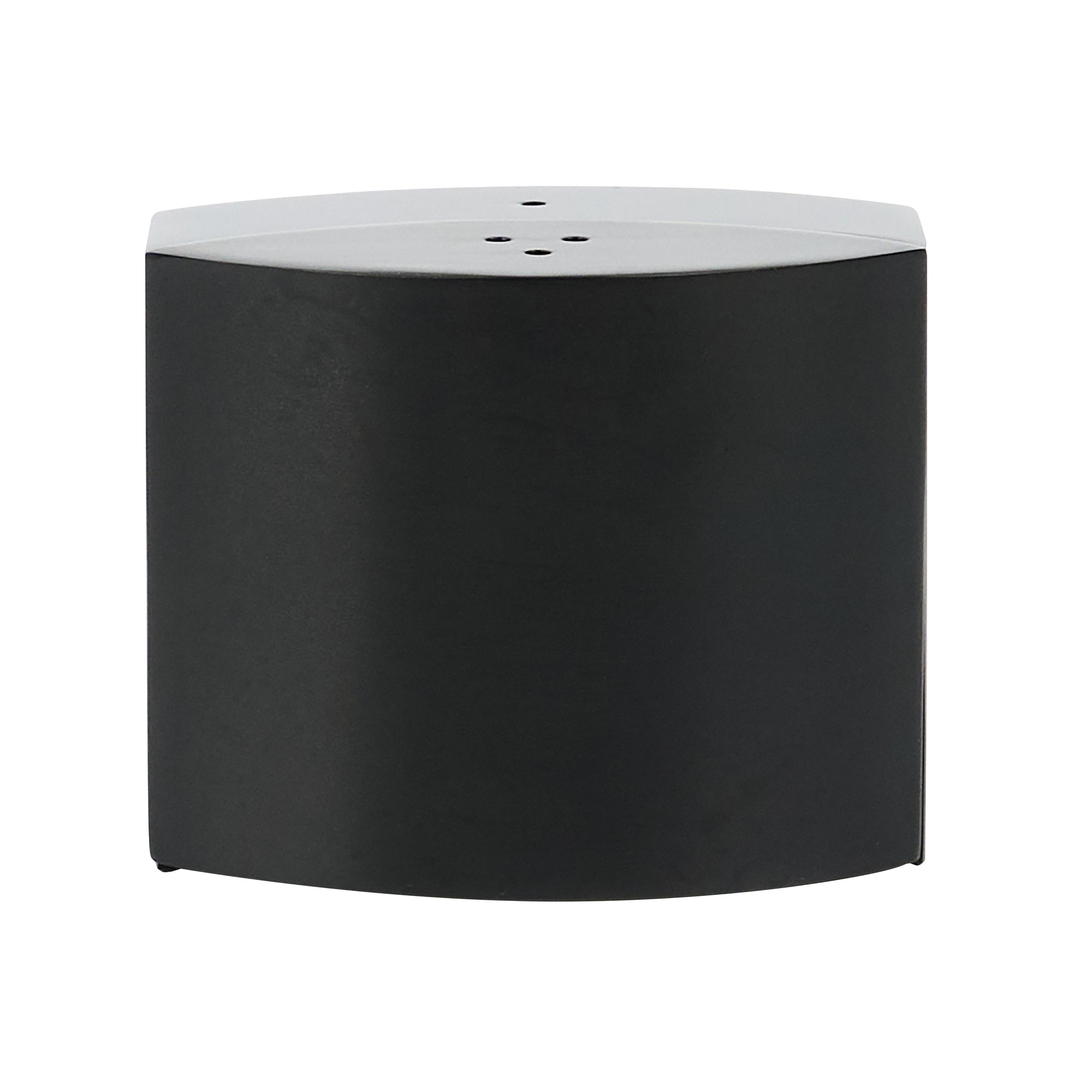 Chef 101 4 oz Black Stainless Steel Embracing Salt And Pepper Shaker Set - 2.3 oz/2.1 oz - 2 1/2" x 2" x 1 3/4" - 1 count box