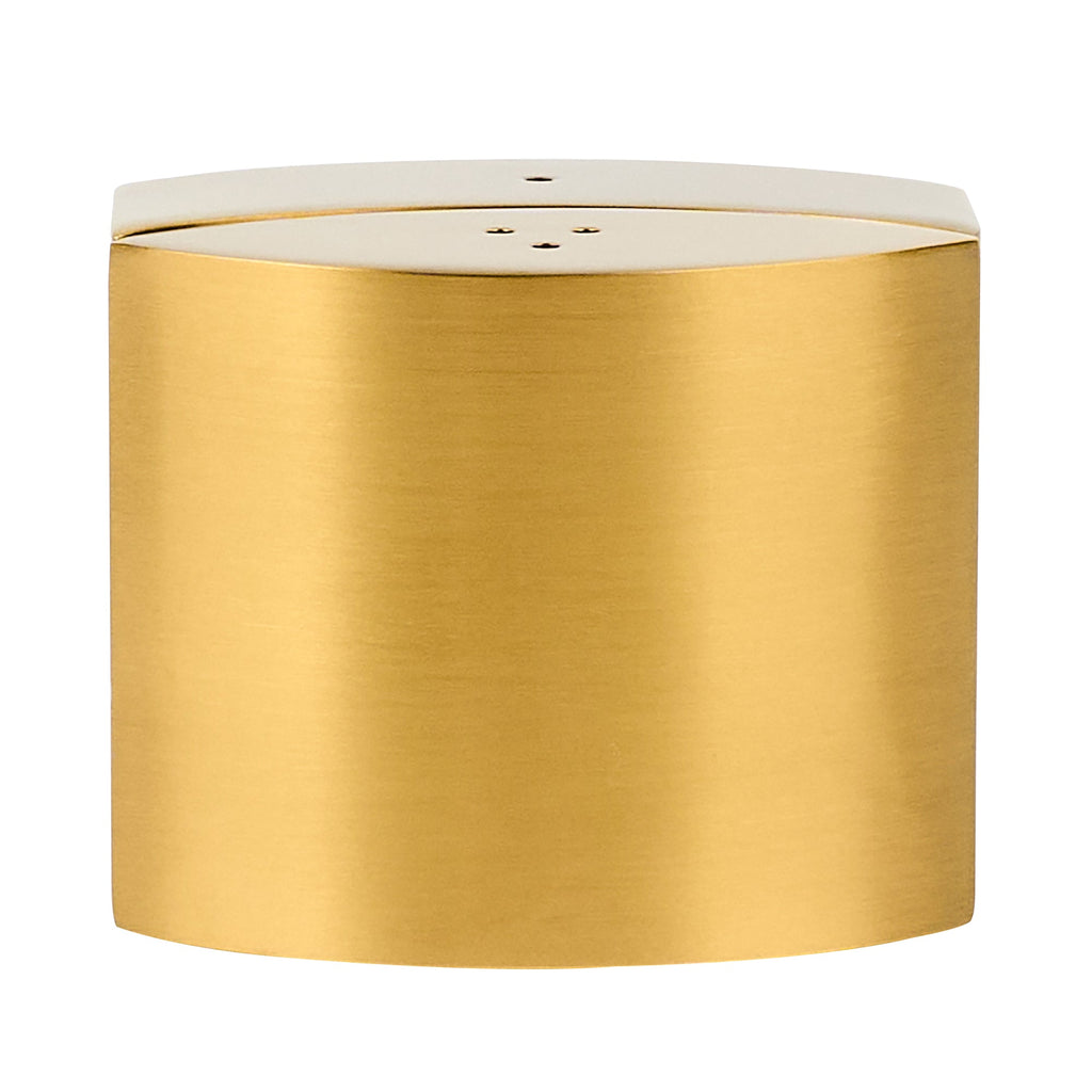 Chef 101 4 oz Gold Stainless Steel Embracing Salt And Pepper Shaker Set - 2.3 oz/2.1 oz - 2 1/2" x 2" x 1 3/4" - 1 count box