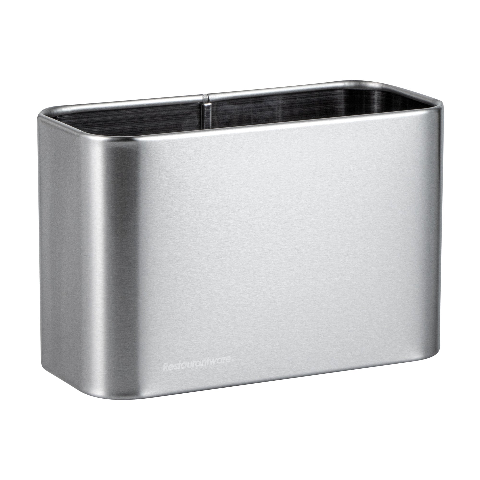 Met Lux Stainless Steel Flatware Organizer / Sink Caddy - 4 Compartments, with Drip Tray - 7" x 3 1/2" x 5" - 1 count box