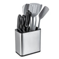 Met Lux Stainless Steel Knife and Utensil Holder - with Drip Tray - 7 3/4" x 4 3/4" x 7 3/4" - 1 count box