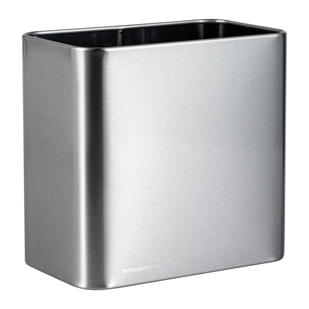Met Lux Stainless Steel Knife and Utensil Holder - with Drip Tray - 7 3/4" x 4 3/4" x 7 3/4" - 1 count box