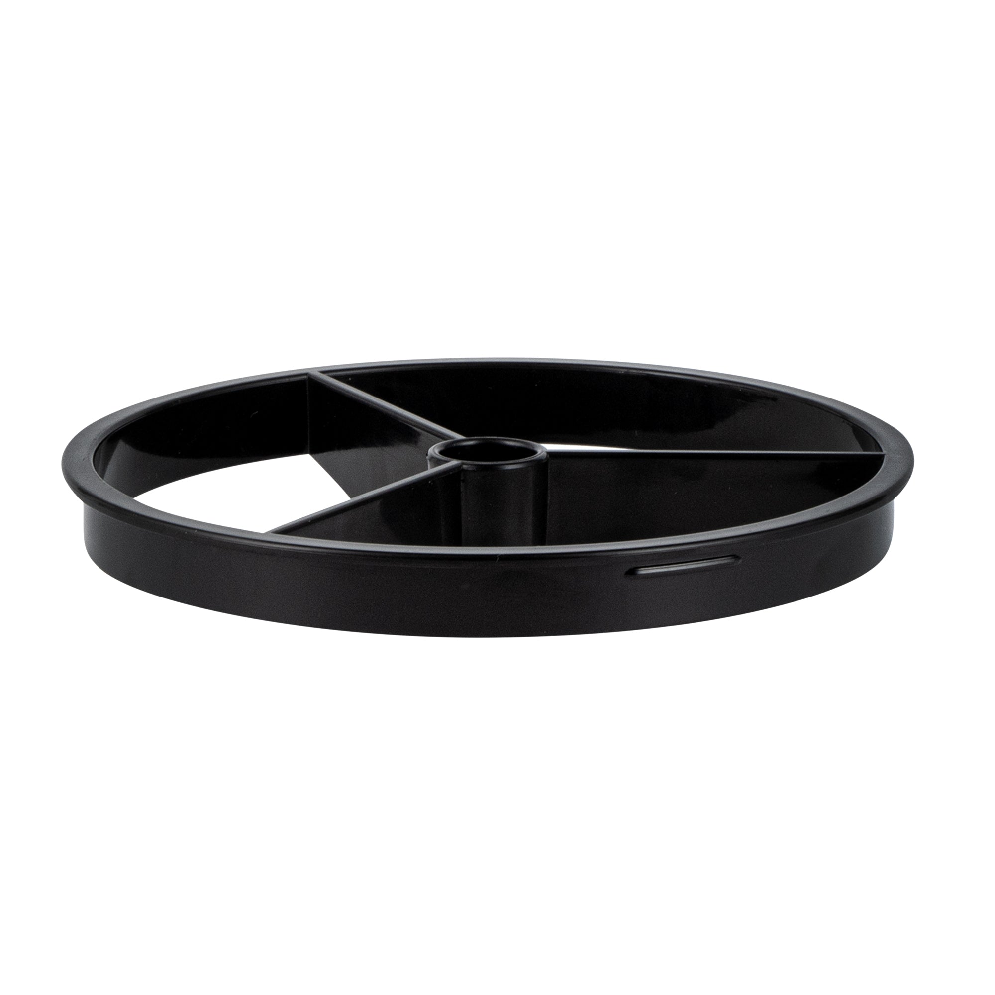 Met Lux Stainless Steel Utensil Holder - 3 Compartments, Rotating, with Drip Tray - 6 1/4" x 6 1/4" x 8" - 1 count box