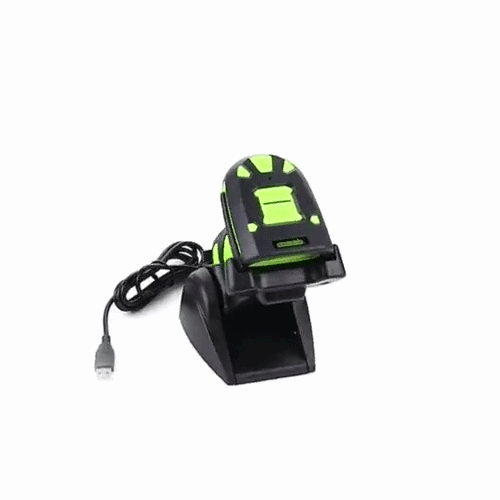 Handy Tek Black and Green Wireless Scanner Kit - Ultra-Rugged, Adjustable Charging Cradle - 1 count box
