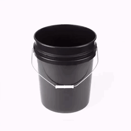 Clean Tek Professional 5 gal Round Black Plastic Pail - 12 1/4" x 12 1/4" x 14 1/2" - 1 count box