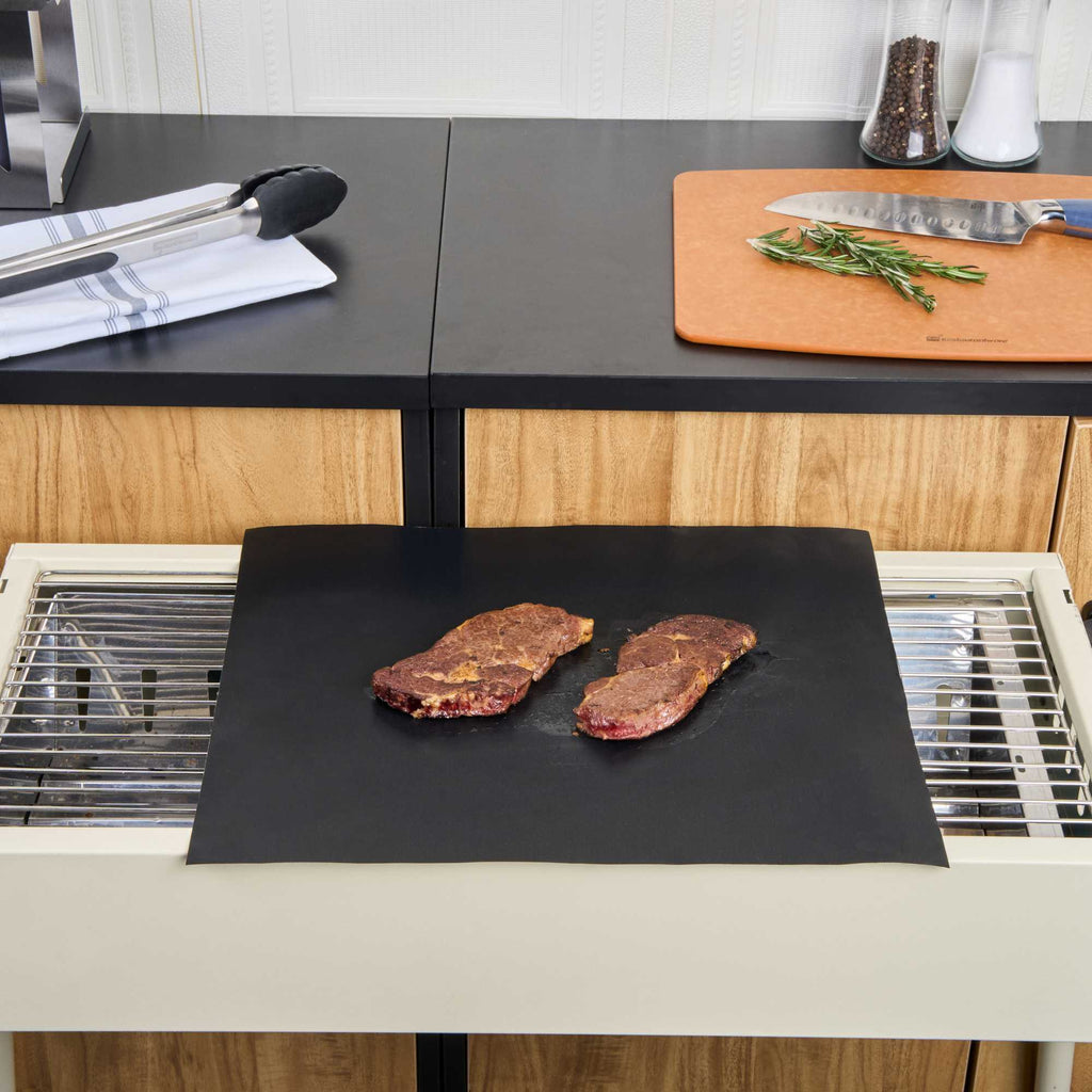 Met Lux Rectangle Fiberglass Reusable Grill Mesh Mat - Non-Stick - 11 3/4" x 15 3/4" - 5 count box