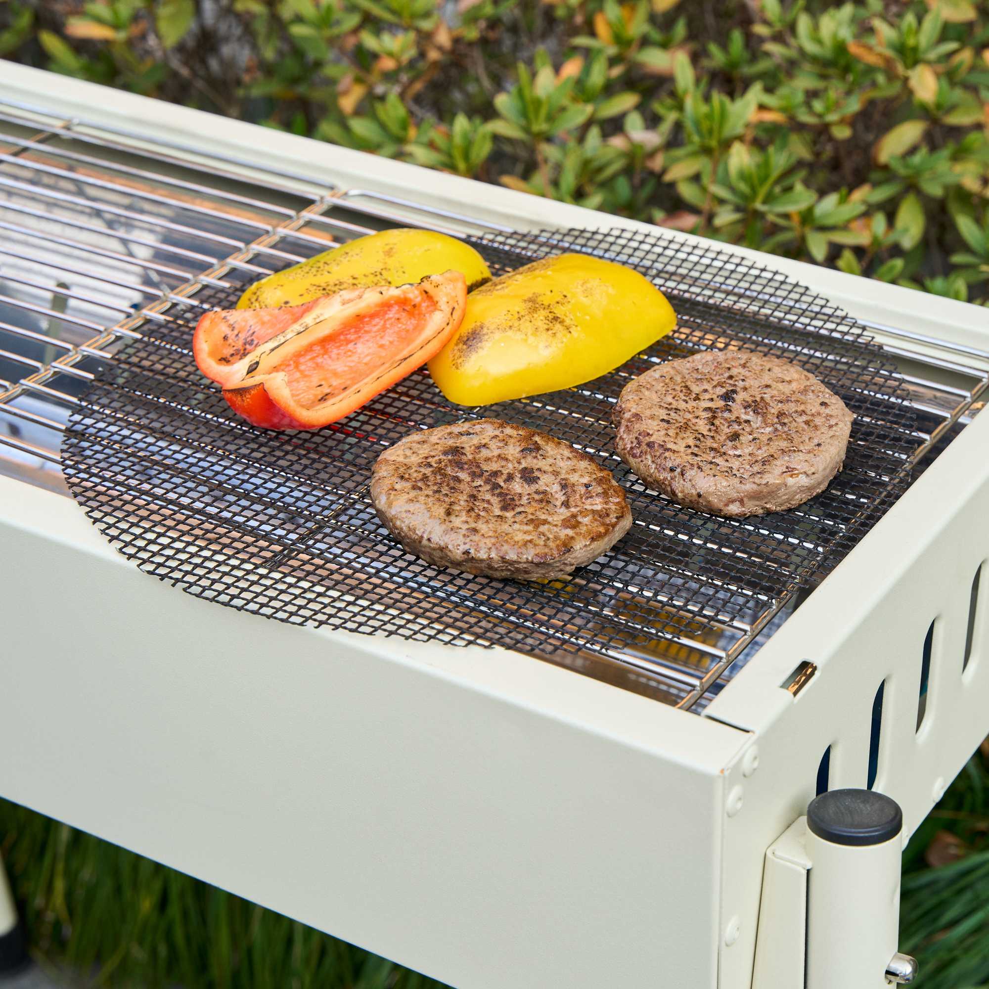 Met Lux Round Fiberglass Reusable Grill Mesh Mat - Non-Stick - 11 3/4" x 11 3/4" - 5 count box