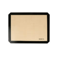Pastry Tek Rectangle Tan and Black Silicone Half Size Baking Mat - Ultra Durable - 11 3/4" x 15 3/4" - 1 count box