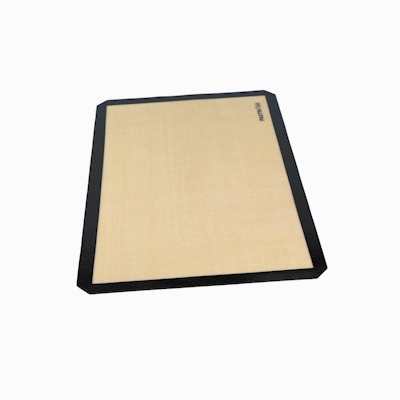 Pastry Tek Rectangle Tan and Black Silicone Full Size Baking Mat - Ultra Durable - 15 3/4" x 23 1/2" - 1 count box