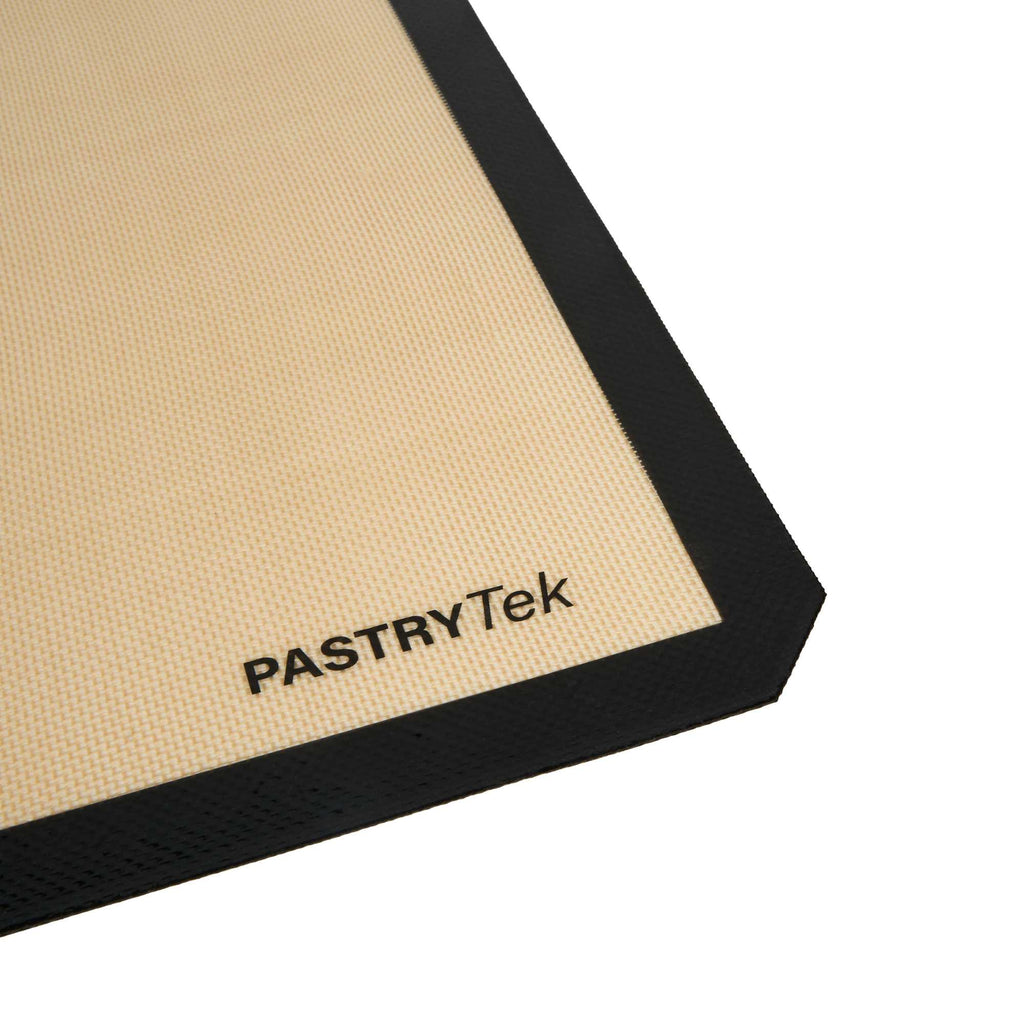 Pastry Tek Rectangle Tan and Black Silicone Full Size Baking Mat - Ultra Durable - 15 3/4" x 23 1/2" - 1 count box