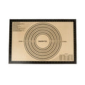 Pastry Tek Rectangle Tan and Black Silicone Full Size Baking Mat - with Measurement Markings,Ultra Durable - 15 3/4" x 23 1/2" - 1 count box