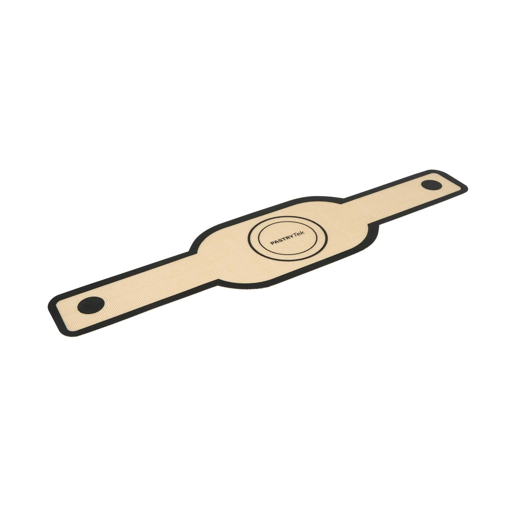 Pastry Tek Oval Tan and Black Fiberglass Bread Sling - For Dutch Oven, with Long Handles - 23 1/2" x 6" - 1 count box