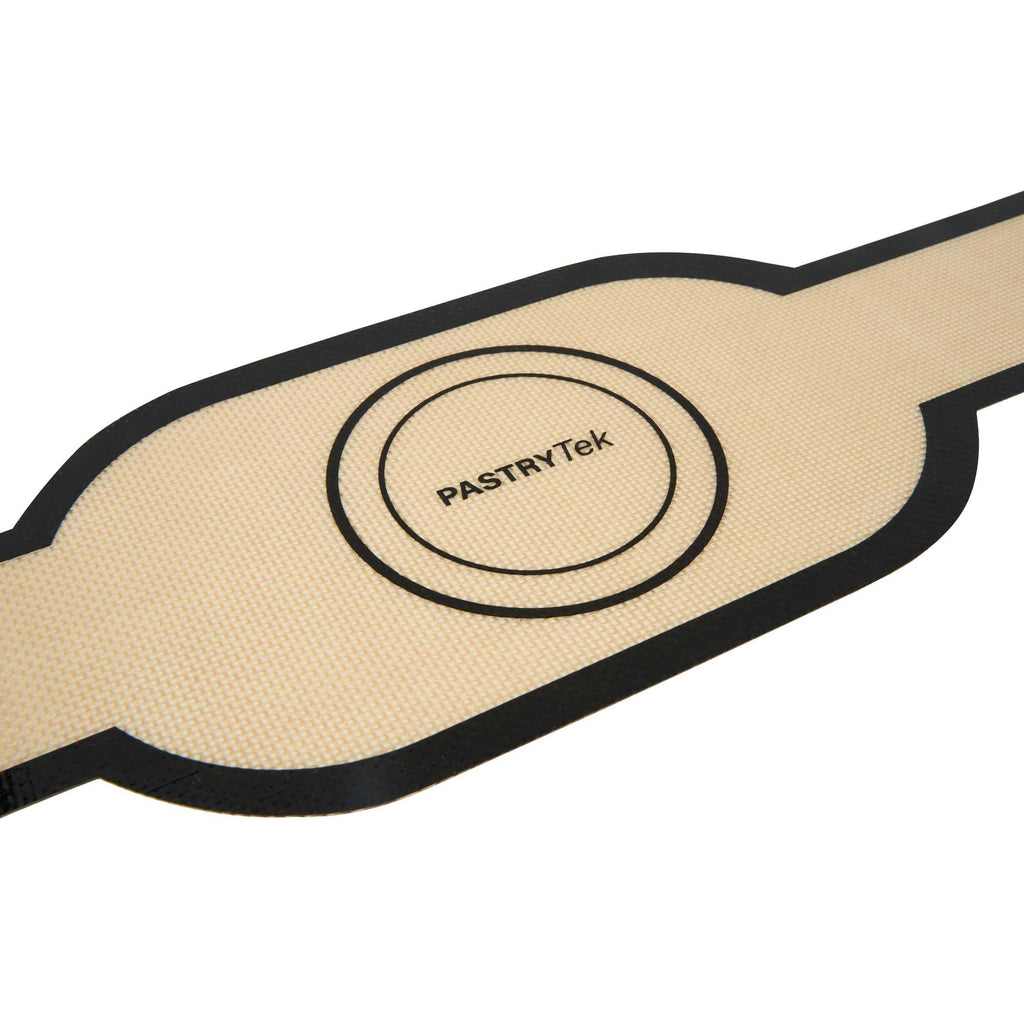 Pastry Tek Oval Tan and Black Fiberglass Bread Sling - For Dutch Oven, with Long Handles - 23 1/2" x 6" - 1 count box