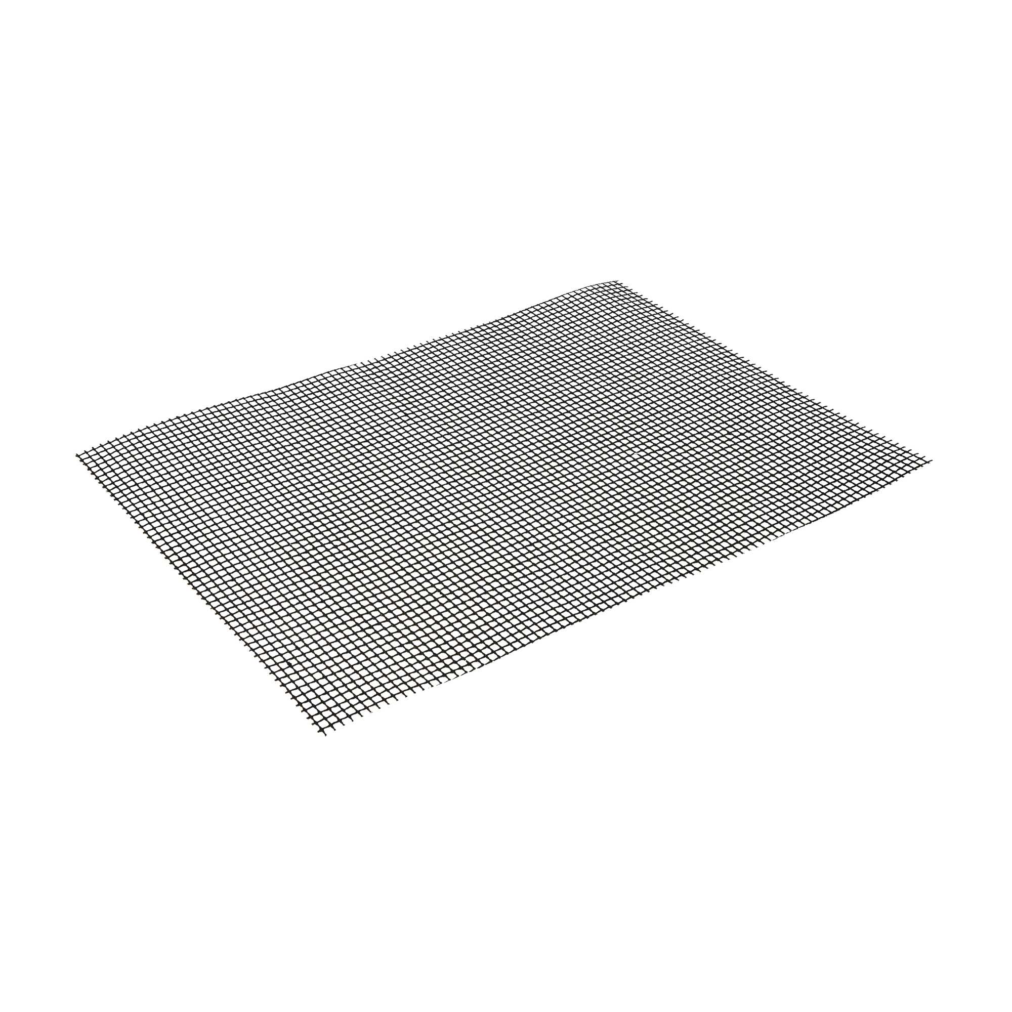 Met Lux Rectangle Black PTFE Reusable Grill Mat - Non-Stick - 15 3/4" x 13" - 5 count box