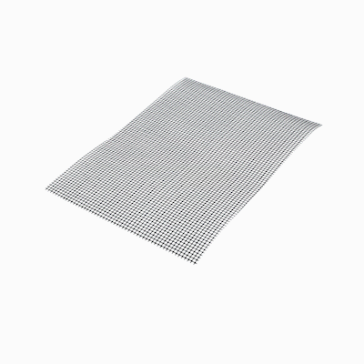 Met Lux Rectangle Black PTFE Reusable Grill Mat - Non-Stick - 15 3/4" x 13" - 5 count box