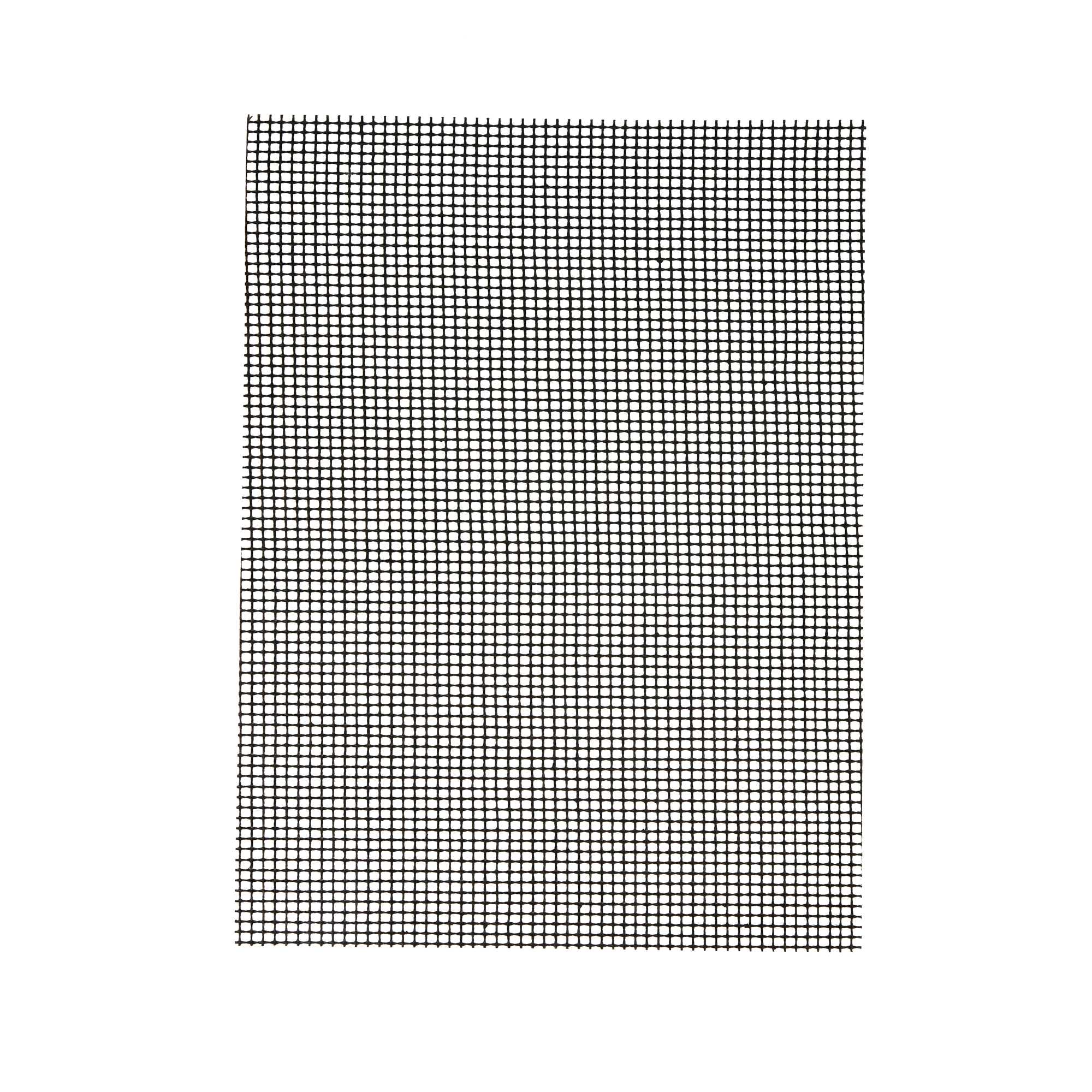 Met Lux Rectangle Black PTFE Reusable Grill Mat - Non-Stick - 15 3/4" x 13" - 5 count box