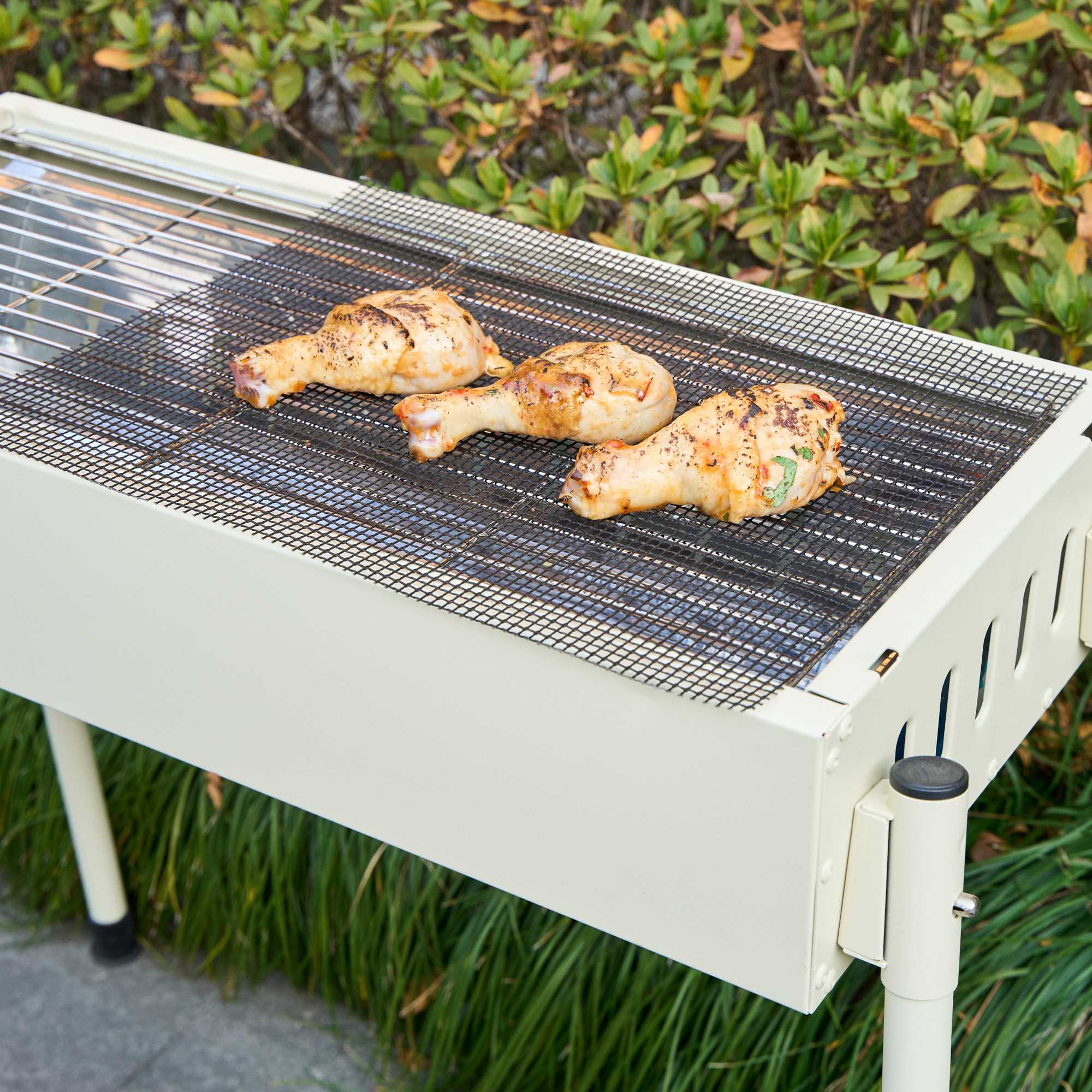 Met Lux Rectangle Black PTFE Reusable Grill Mat - Non-Stick - 15 3/4" x 13" - 5 count box