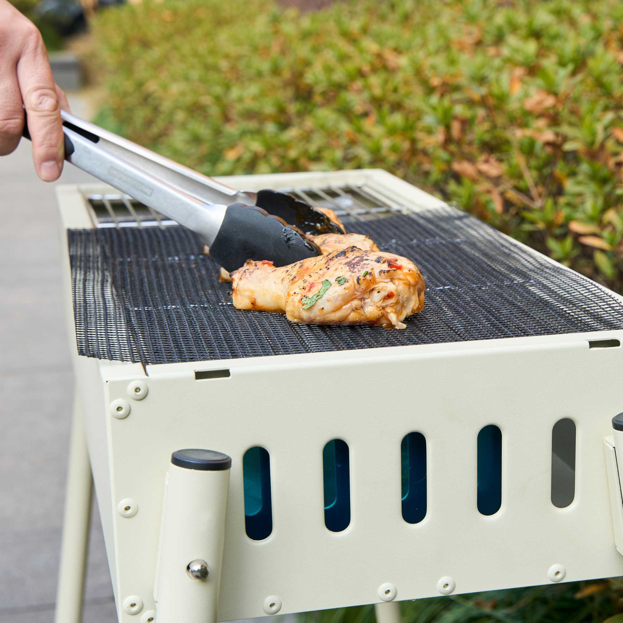Met Lux Rectangle Black PTFE Reusable Grill Mat - Non-Stick - 15 3/4" x 13" - 5 count box
