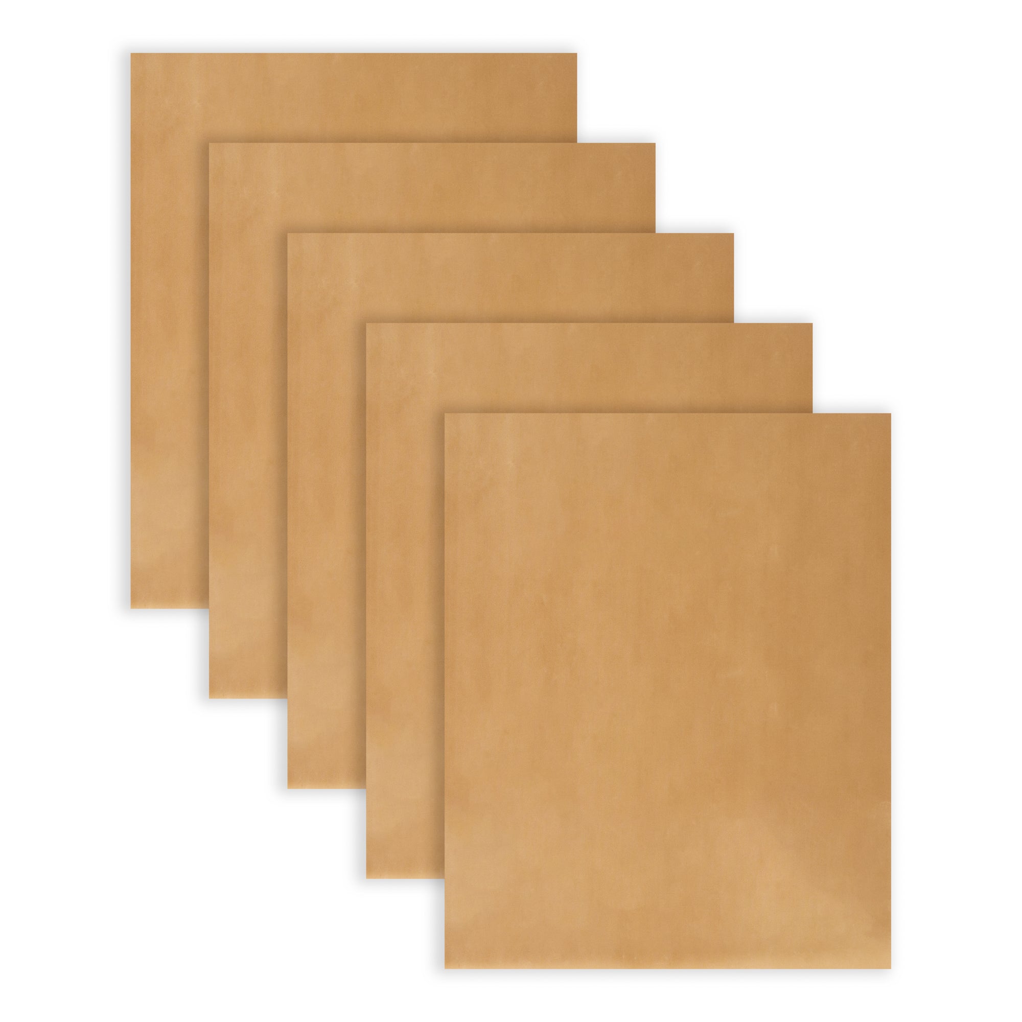 Pastry Tek Rectangle Brown PTFE Oven Liner - Non-Stick, For Bottom Of The Oven - 15 3/4" x 13" - 5 count box
