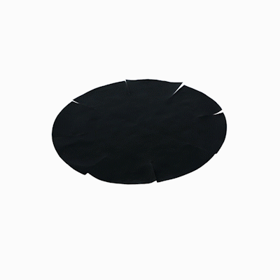 Pastry Tek Round Black Fiberglass Cake Tin Liner - Non-Stick, Foldable - 9 1/2" x 9 1/2" - 5 count box