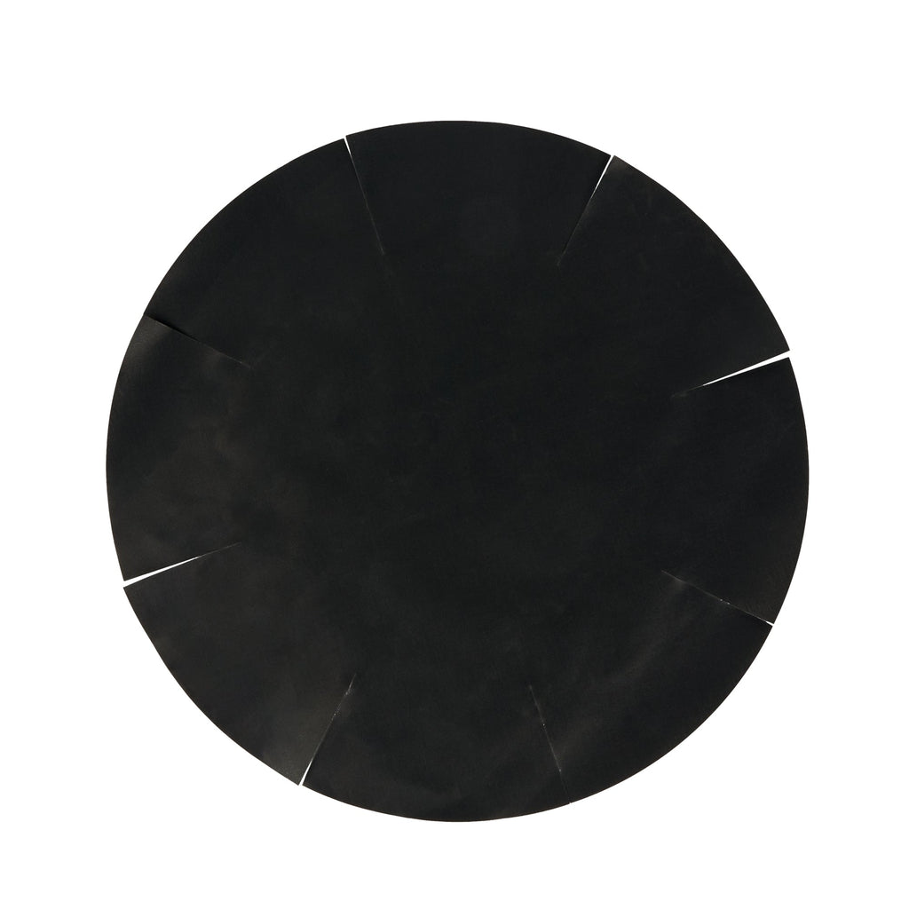 Pastry Tek Round Black Fiberglass Cake Tin Liner - Non-Stick, Foldable - 9 1/2" x 9 1/2" - 5 count box