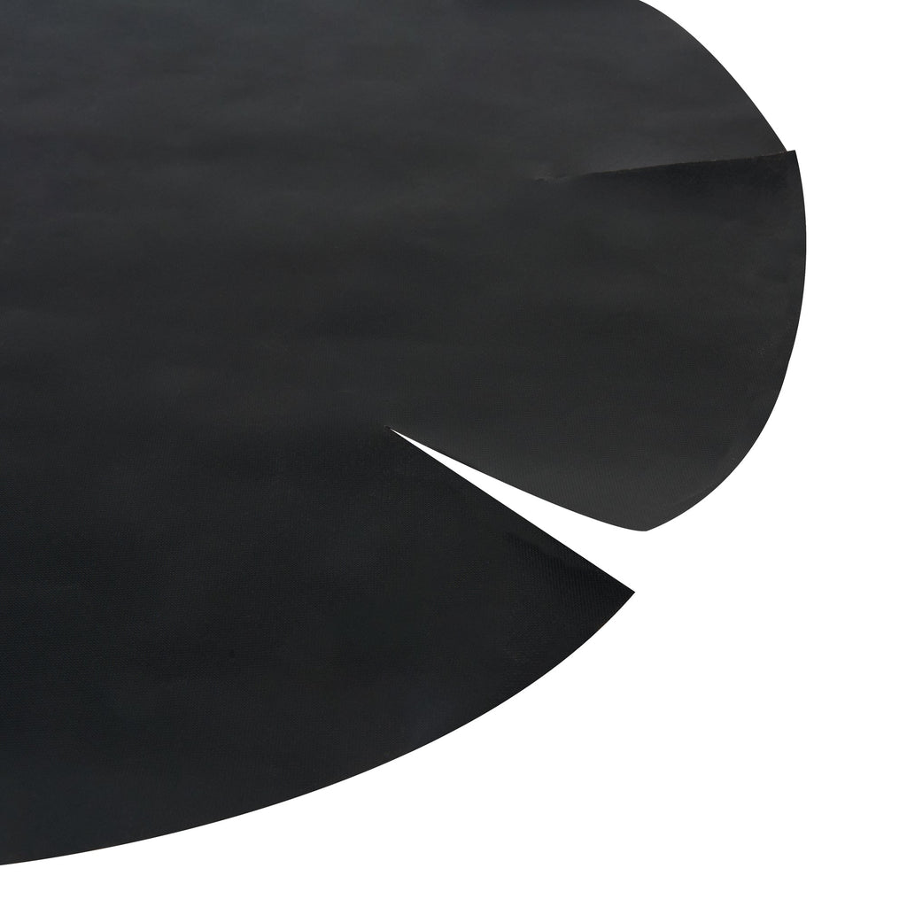 Pastry Tek Round Black Fiberglass Cake Tin Liner - Non-Stick, Foldable - 9 1/2" x 9 1/2" - 5 count box