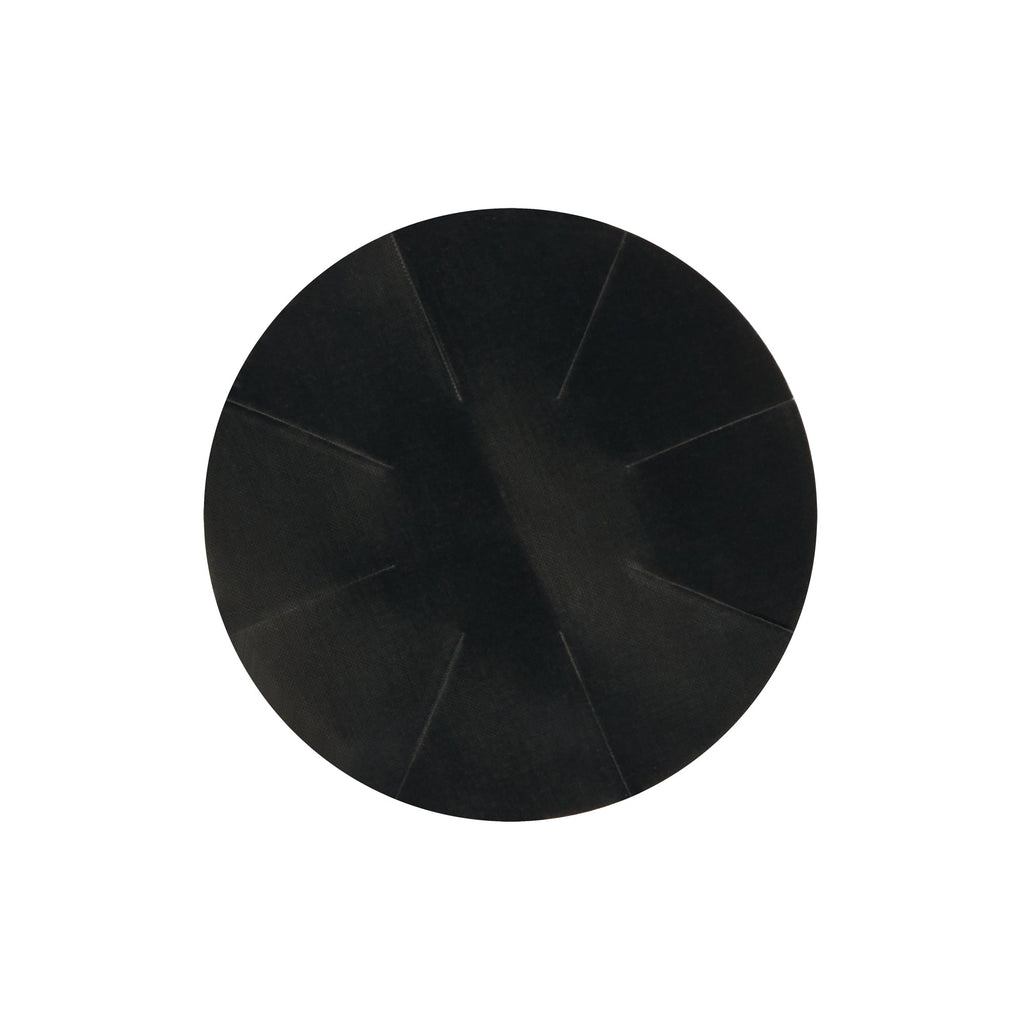Pastry Tek Round Black Fiberglass Cupcake / Muffin Liner - Non-Stick, Foldable - 2" x 2" - 12 count box