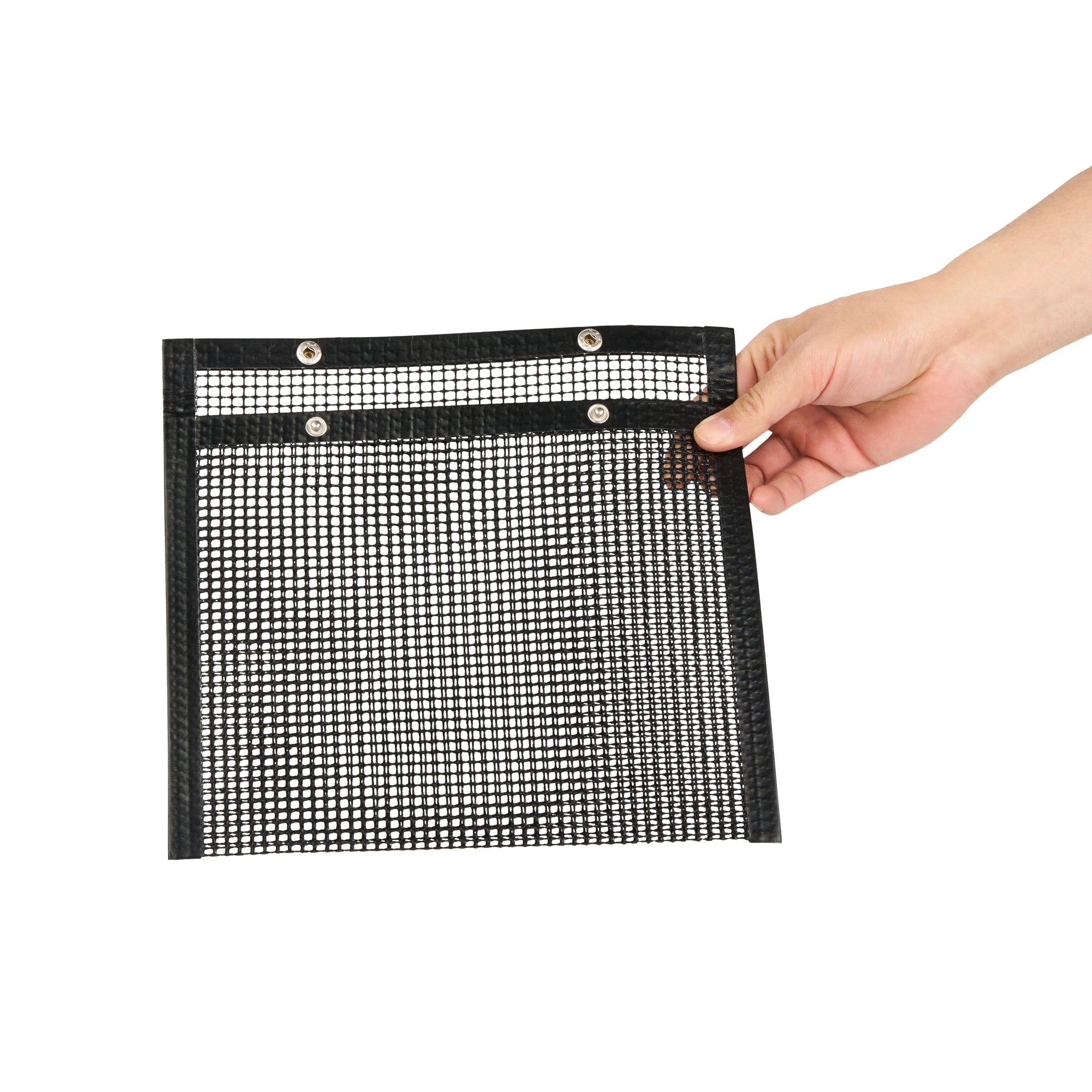 Met Lux Rectangle Black PTFE Mesh Grill Bag - Non-Stick - 8 3/4" x 10 1/2" - 2 count box