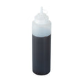 Sauce Tek 32 oz Clear Plastic Squeeze Bottle - with Cap, Wide Mouth - 3" x 3" x 11 1/2" - 1 count box