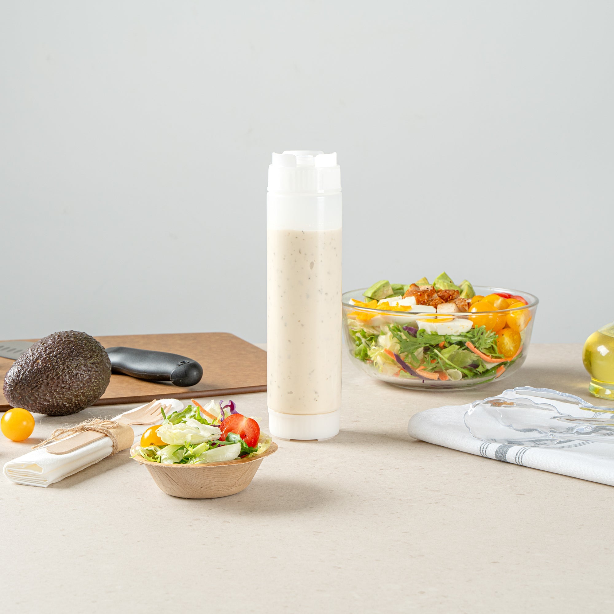 First In First Out 16 oz Clear Plastic Squeeze Bottle - Inverted, Refill & Dispensing Lid - 2 1/4" x 2 1/4" x 8 3/4" - 1 count box