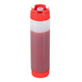 First In First Out 16 oz Red Plastic Squeeze Bottle - Inverted, Refill & Dispensing Lid - 2 1/4" x 2 1/4" x 8 3/4" - 1 count box