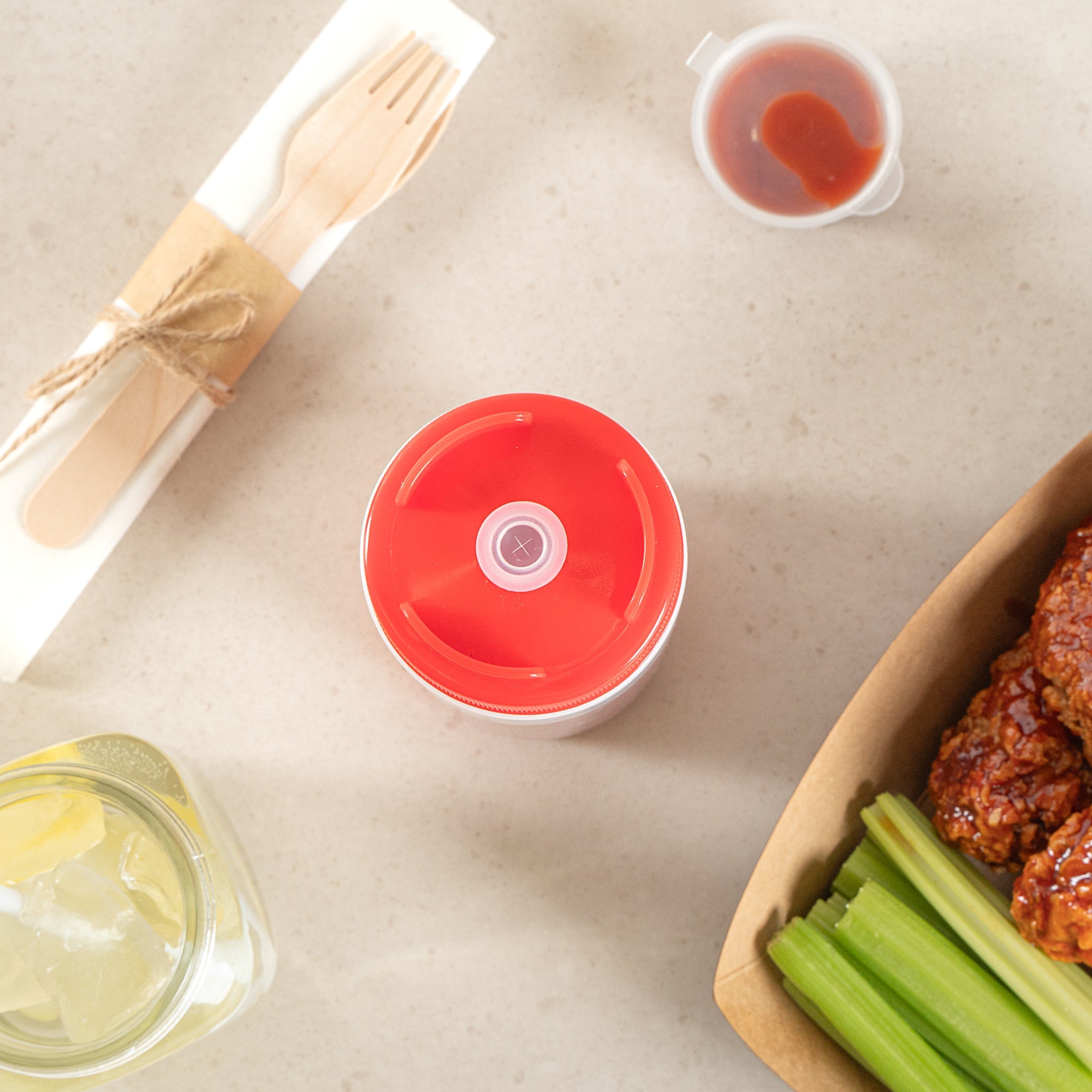 First In First Out 24 oz Red Plastic Squeeze Bottle - Inverted, Refill & Dispensing Lid - 2 3/4" x 2 3/4" x 9 1/4" - 1 count box