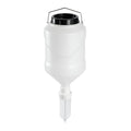 Sauce Tek 5L Plastic Hanging Bottle Condiment Pump Dispenser - with Squeeze Nozzle - 7 1/4" x 7 1/4" x 19 1/2" - 1 count box