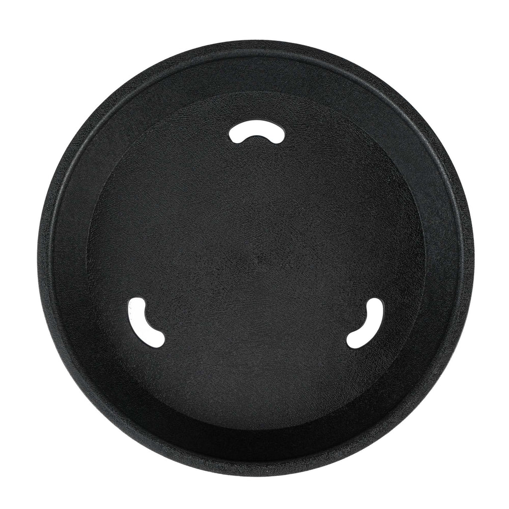 Chef 101 Round Black Plastic Diner Platter - 9" x 9" x 1 1/4" - 10 count box