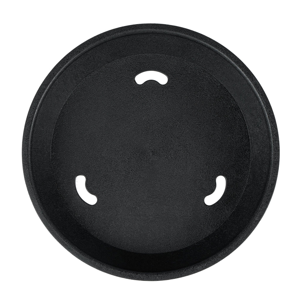 Chef 101 Round Black Plastic Diner Platter - 9" x 9" x 1 1/4" - 100 count box