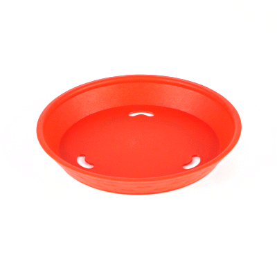 Chef 101 Round Red Plastic Diner Platter - 9" x 9" x 1 1/4" - 10 count box