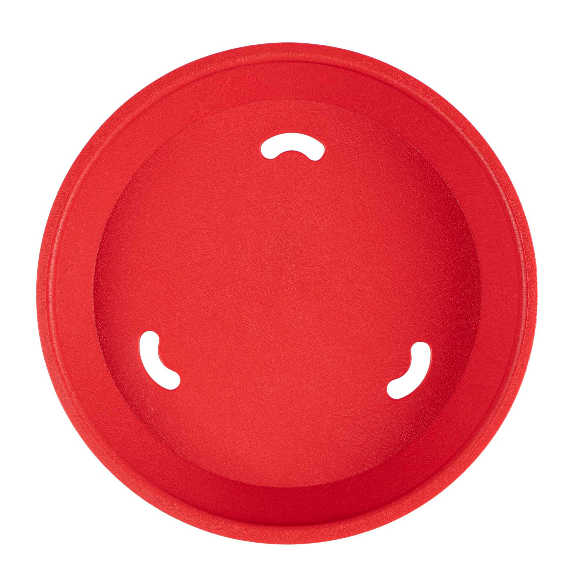 Chef 101 Round Red Plastic Diner Platter - 9" x 9" x 1 1/4" - 10 count box