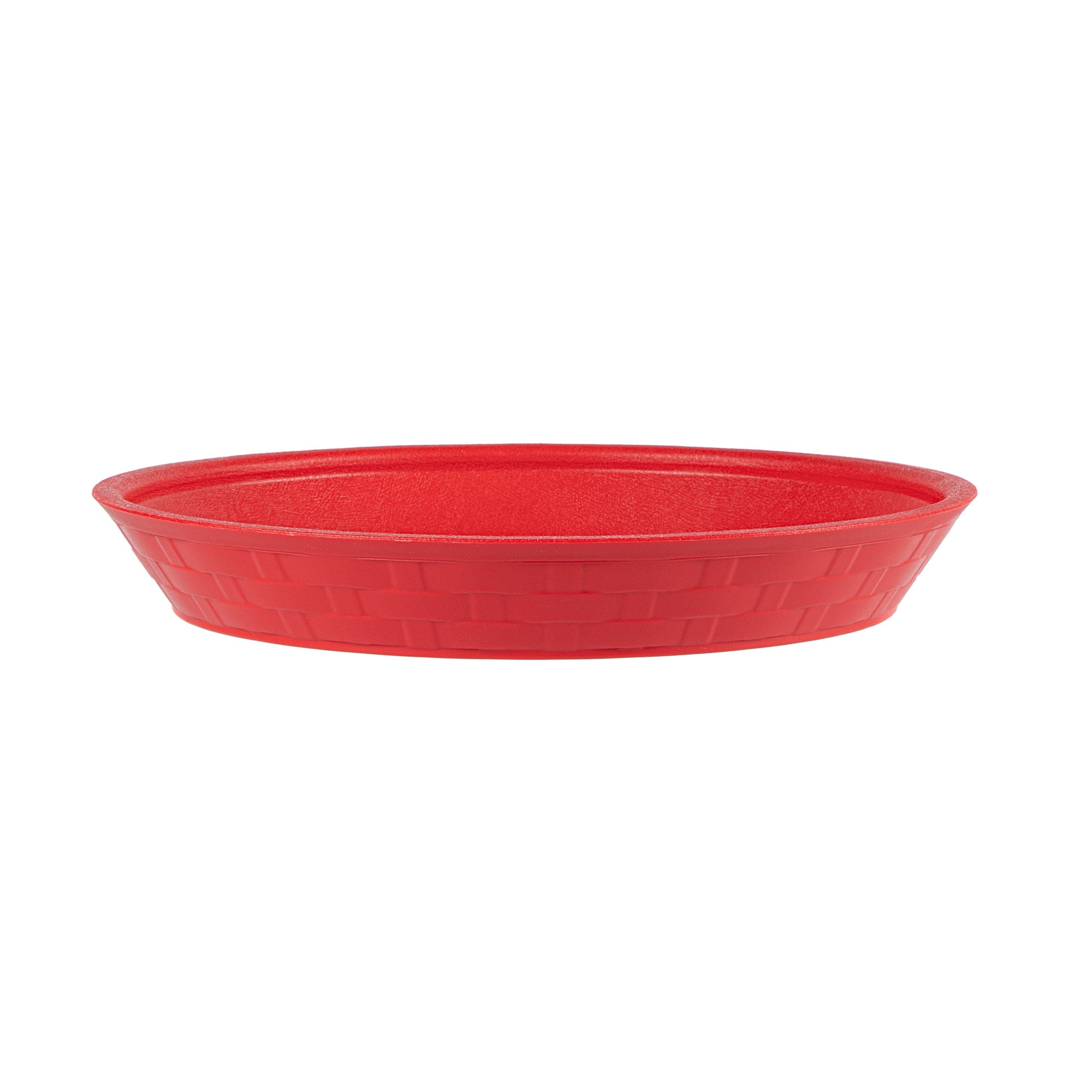 Chef 101 Round Red Plastic Diner Platter - 9" x 9" x 1 1/4" - 100 count box