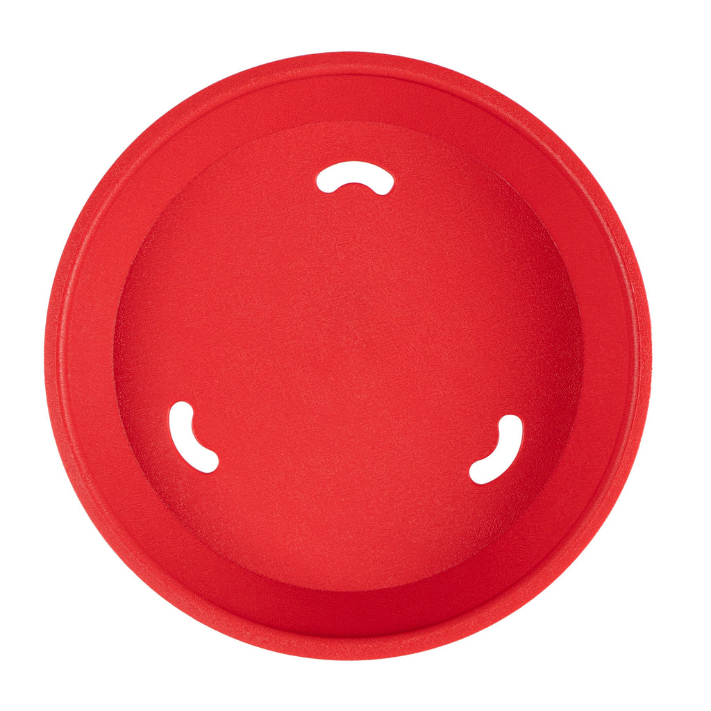 Chef 101 Round Red Plastic Diner Platter - 9" x 9" x 1 1/4" - 100 count box