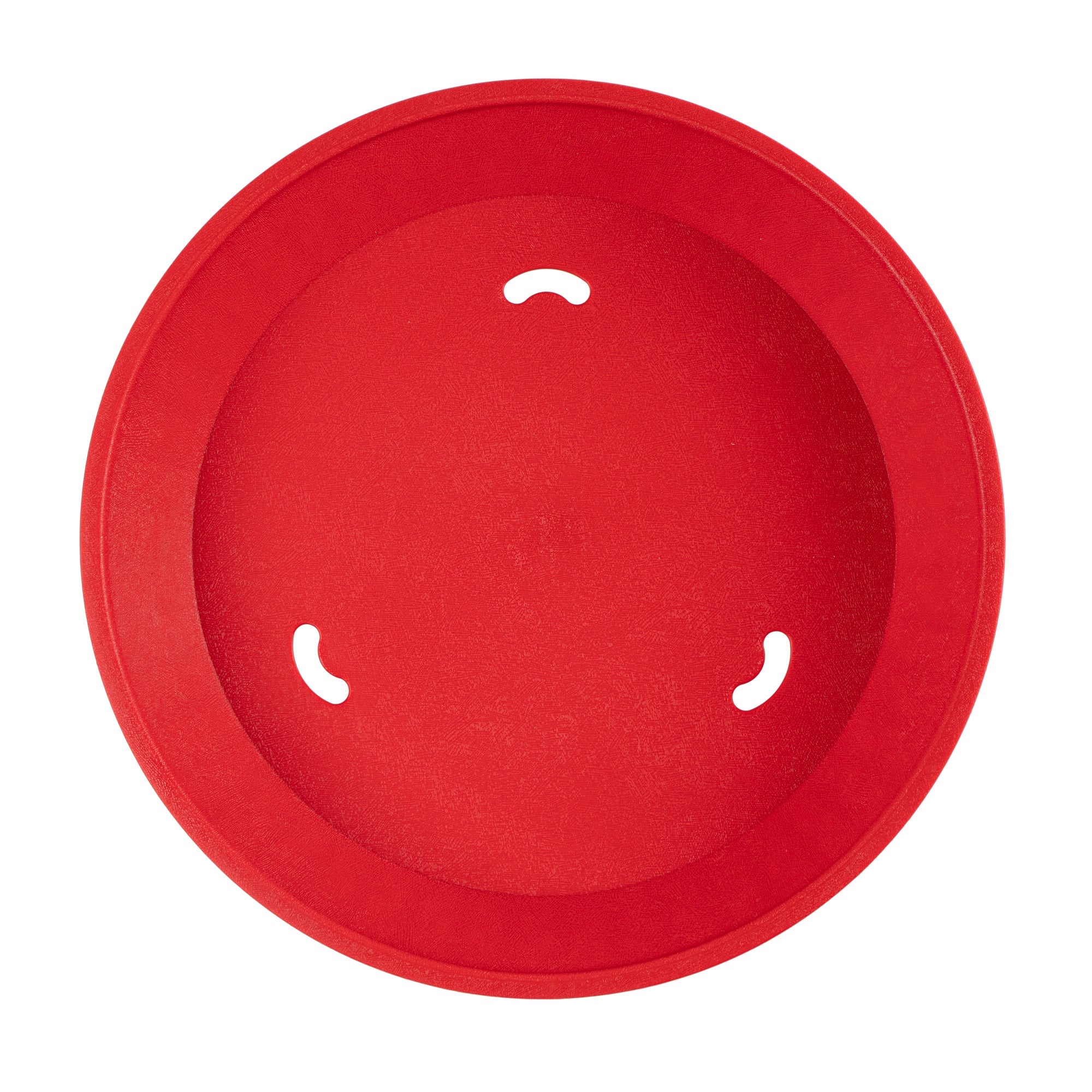 Chef 101 Round Red Plastic Diner Platter - with Base - 12" x 12" x 2 1/4" - 100 count box
