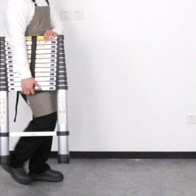Handy Tek Aluminum Telescoping Extension Ladder - 330 lb Load Capacity - 12 1/2' - 1 count box