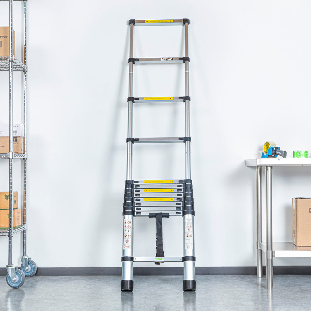 Handy Tek Aluminum Telescoping Extension Ladder - 330 lb Load Capacity - 12 1/2' - 1 count box