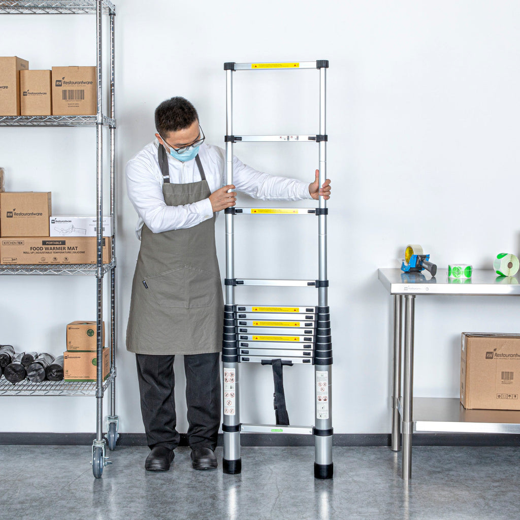 Handy Tek Aluminum Telescoping Extension Ladder - 330 lb Load Capacity - 12 1/2' - 1 count box