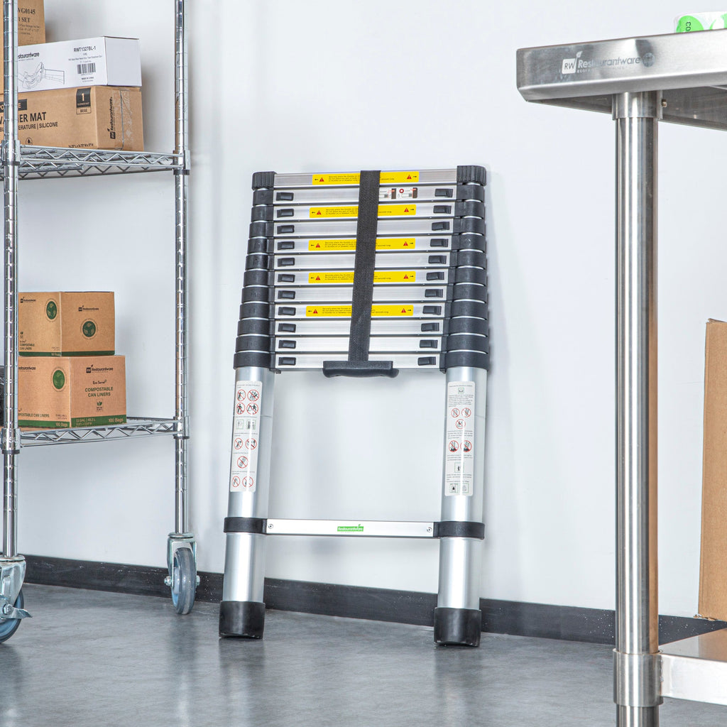 Handy Tek Aluminum Telescoping Extension Ladder - 330 lb Load Capacity - 12 1/2' - 1 count box