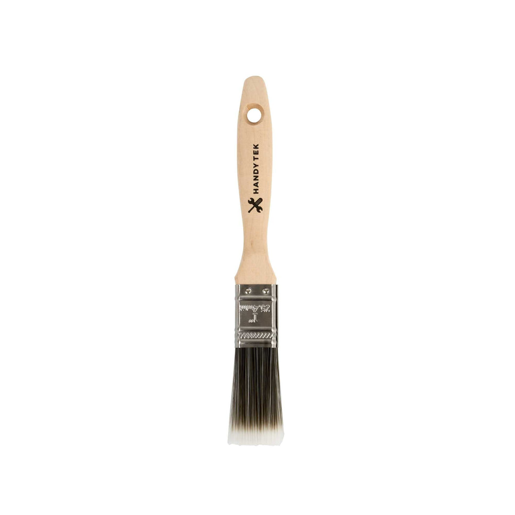 Handy Tek Synthetic Polyester Paint Brush - Flat, Beaver Tail - 1" - 1 count box